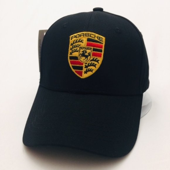 Porsche Design Other - Porsche Design Black Cap with Gold and Red Logo
